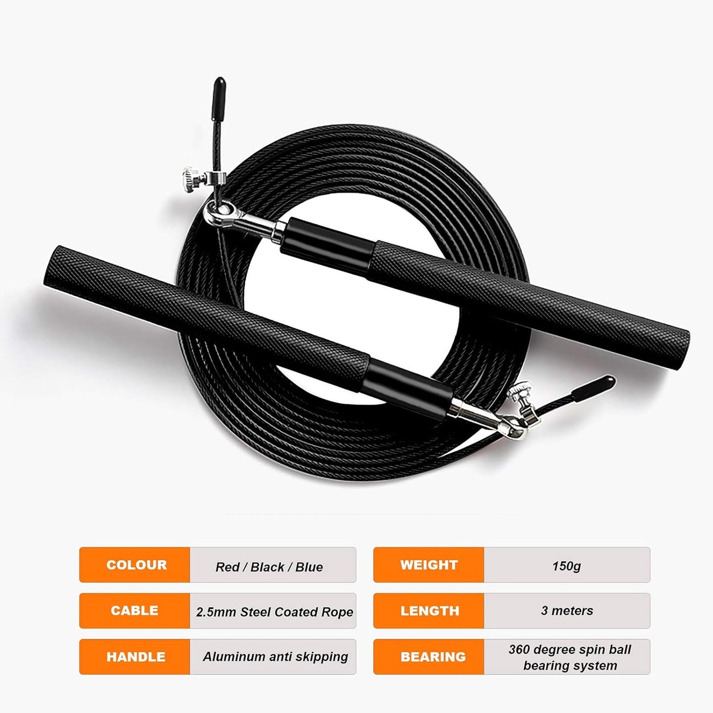 Speed Jump Rope – Steel & Aluminum
