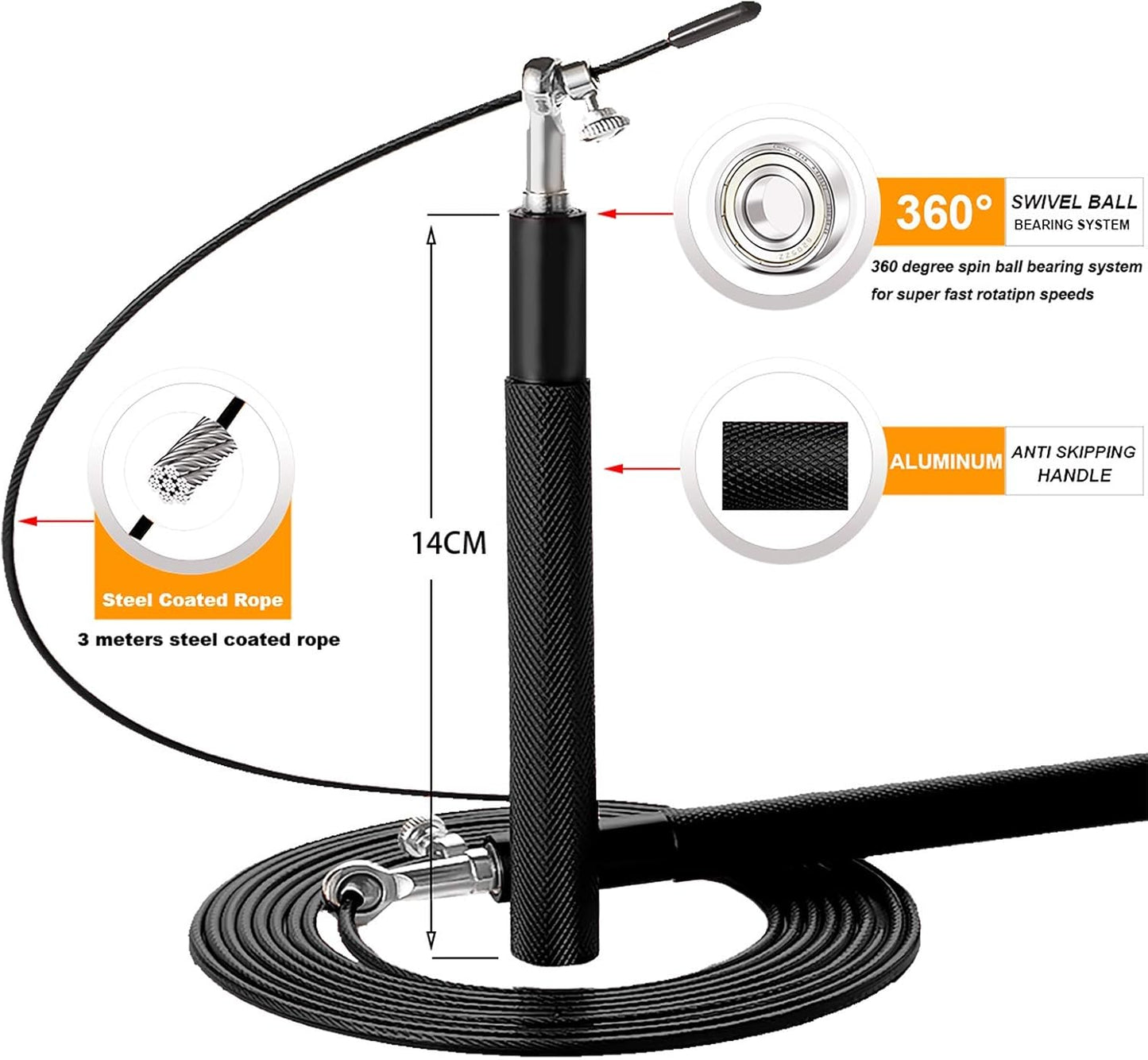 Speed Jump Rope – Steel & Aluminum